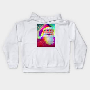 Psychedelic Trippy Xmas Laughing Santa Kids Hoodie